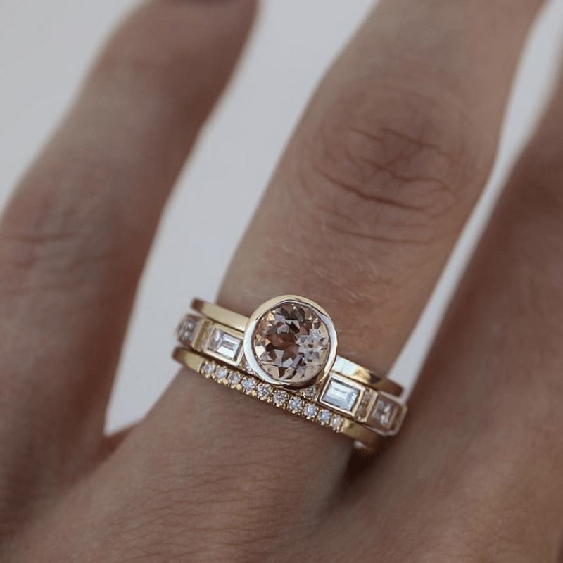 Brooklyn™ - ELEGANT GOLD RING SET WITH INLAY CRYSTALS