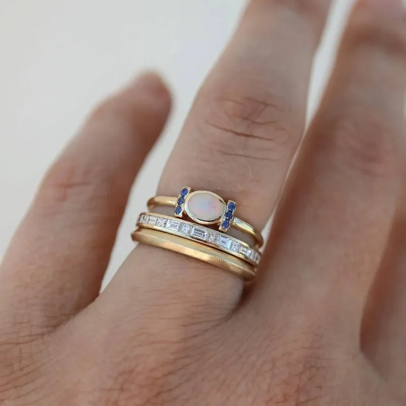 Solange™ - VINTAGE RING SET WITH OPAL ACCENTS