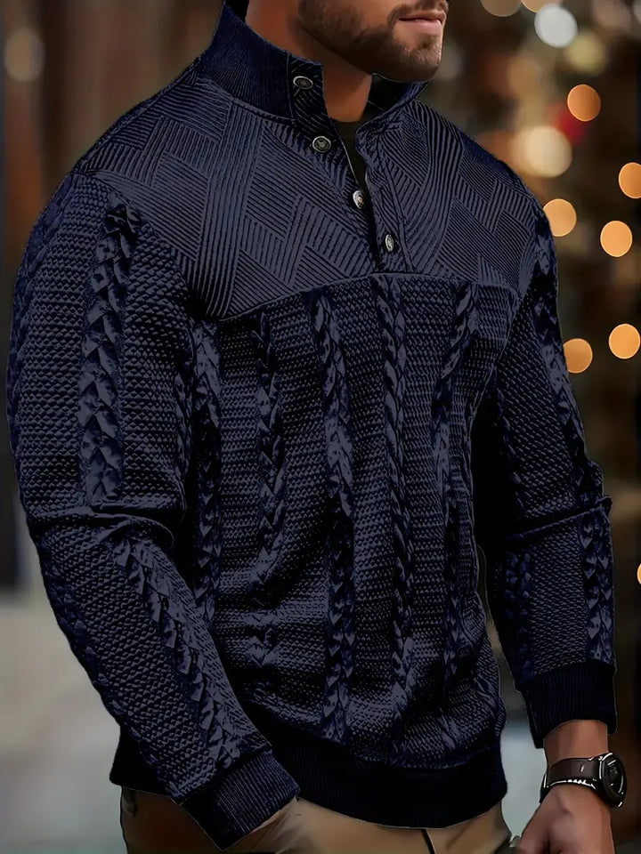 Winslow™ - LONG SLEEVE SWEATER WITH STRIPED DETAILING