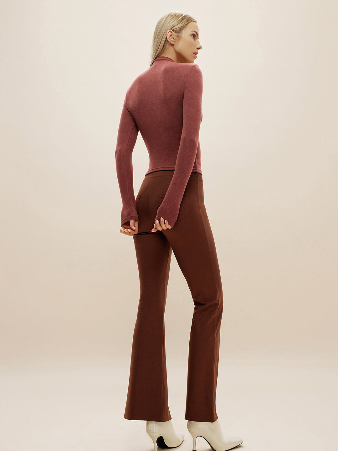 Solenne™ - STYLISH CROP TOP WITH MOCK NECK DESIGN