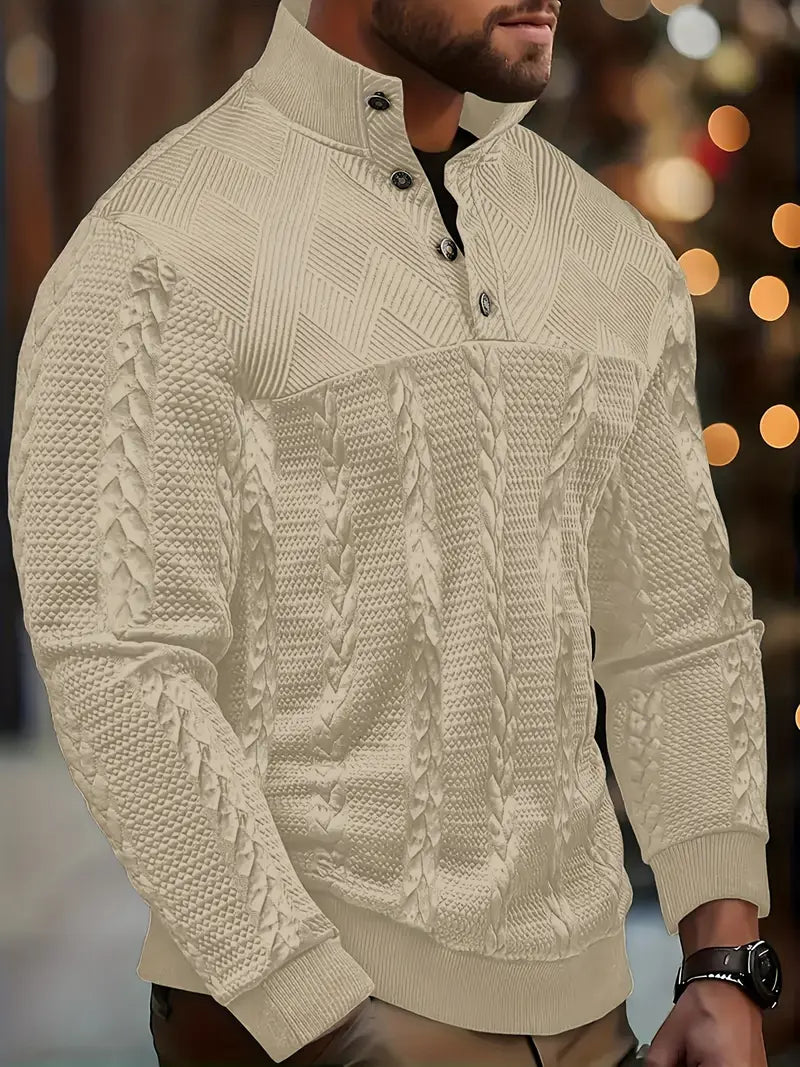 Winslow™ - LONG SLEEVE SWEATER WITH STRIPED DETAILING