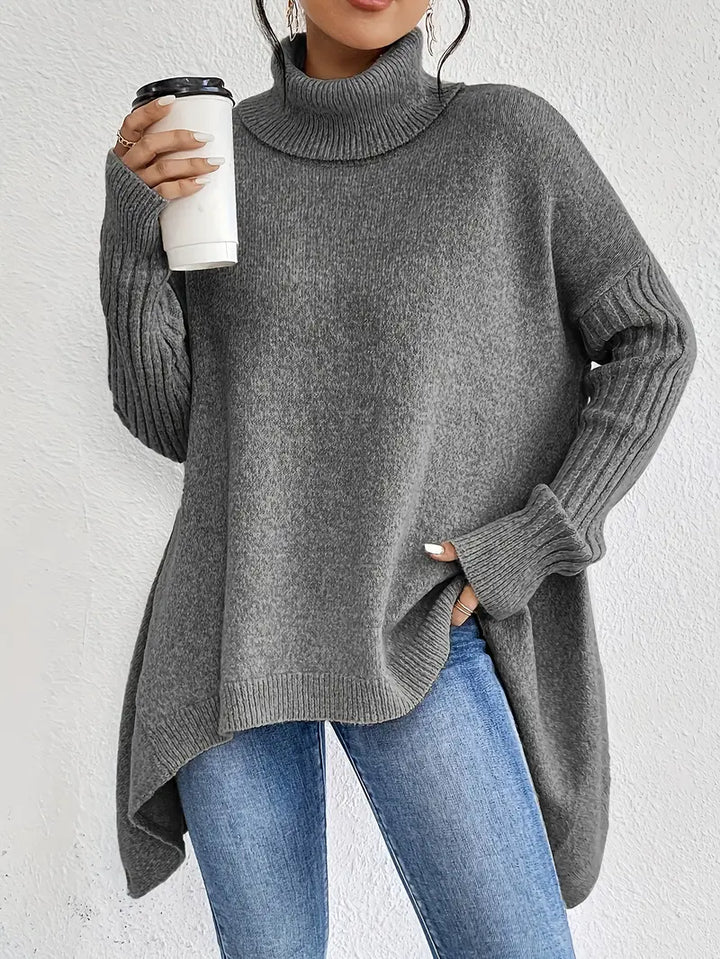 Fallon™ - COZY LONG SLEEVE SWEATER WITH HIGH COLLAR