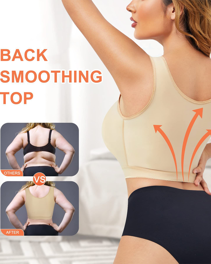 Postea™ – BUTTON-UP POST-OP SHAPEWEAR BRA