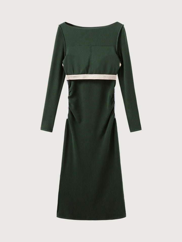 Thalina Ruched Sides Brami Midi Dress™ - FLATTERING, RUCHED MIDI DRESS WITH ADJUSTABLE SIDES