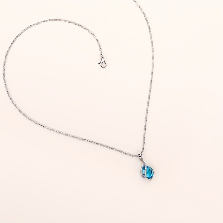 AURORA TEARDROP™ - SAPPHIRE PENDANT NECKLACE
