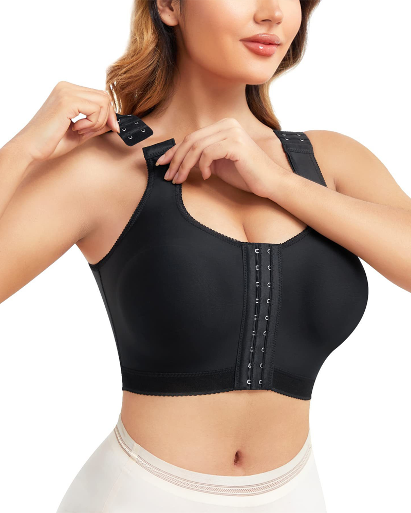 Postea™ – BUTTON-UP POST-OP SHAPEWEAR BRA
