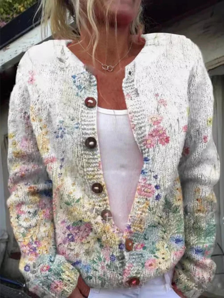 Alda - Floral Pattern Cardigan