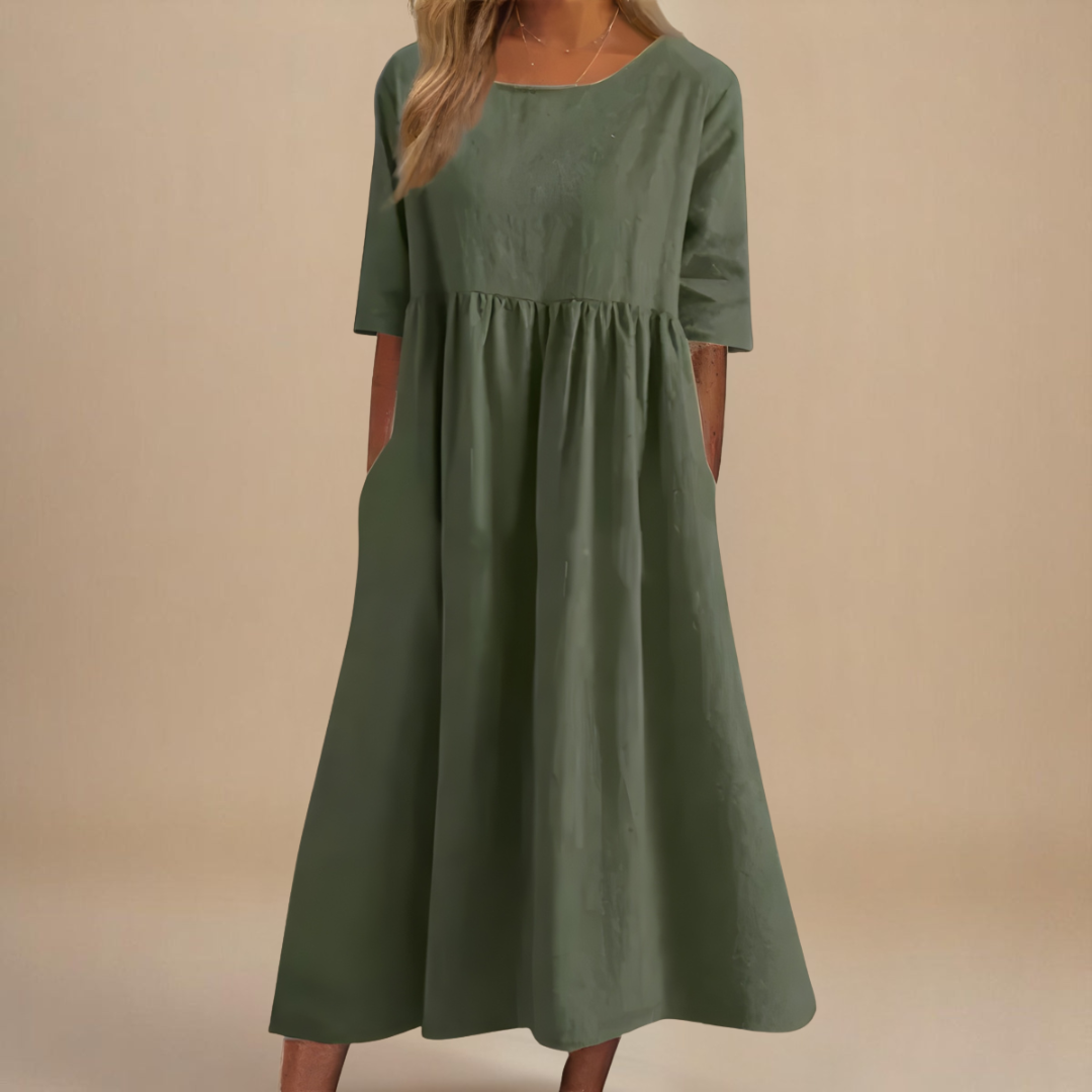 Sofia™ - FLATTERING COTTON DRESS WITH ELEGANT SILHOUETTE