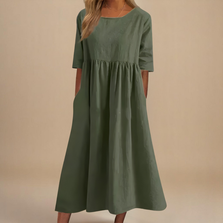 Sofia™ - FLATTERING COTTON DRESS WITH ELEGANT SILHOUETTE