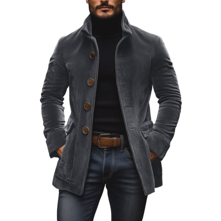 Lennox™ - VINTAGE SLIM FIT COAT WITH STAND COLLAR