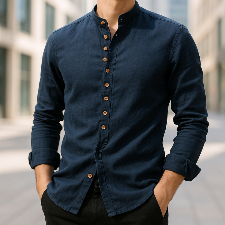 Shibui™ - ELEGANT HEMP SHIRT WITH JAPANESE DESIGN