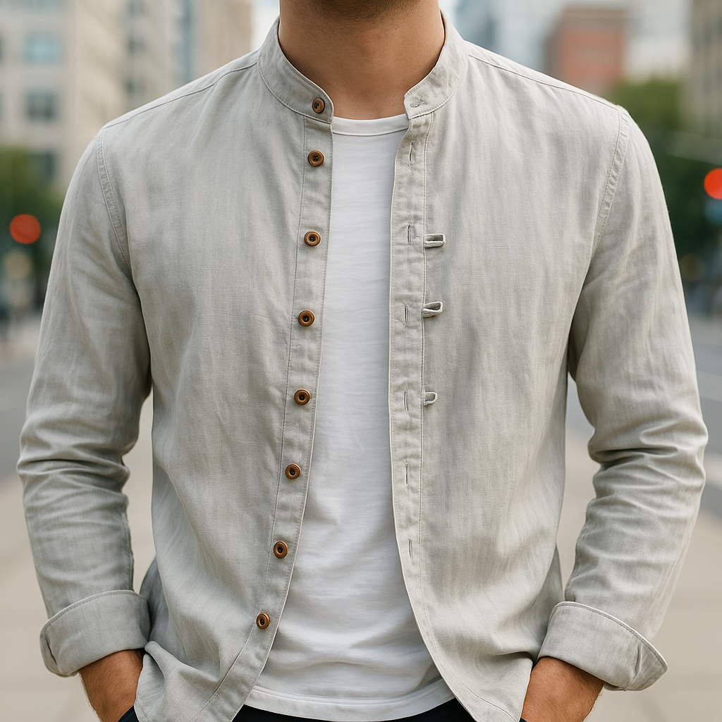 Shibui™ - ELEGANT HEMP SHIRT WITH JAPANESE DESIGN