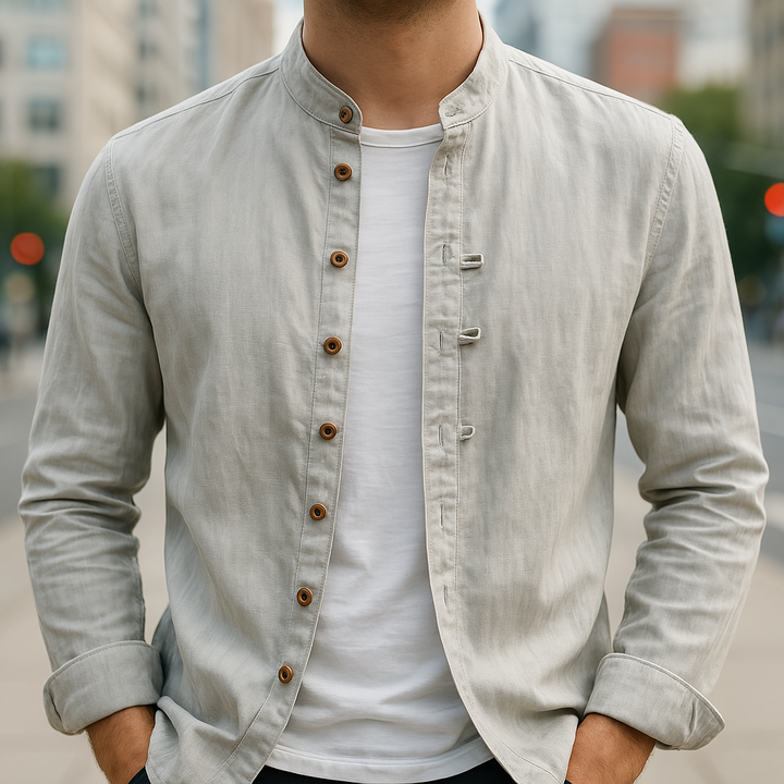 Shibui™ - ELEGANT HEMP SHIRT WITH JAPANESE DESIGN