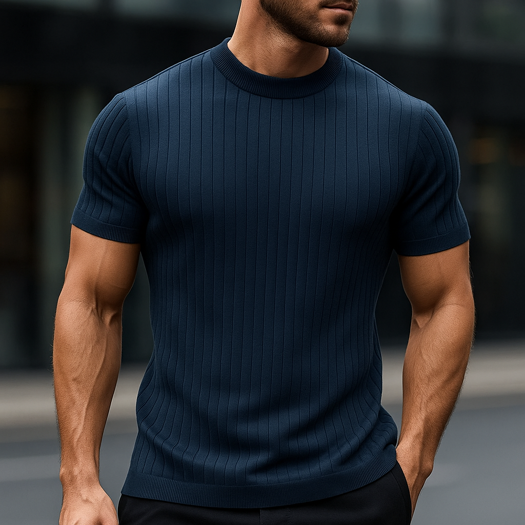 Striato™ - STRIPED COTTON BLEND SHIRT WITH A MODERN CUT
