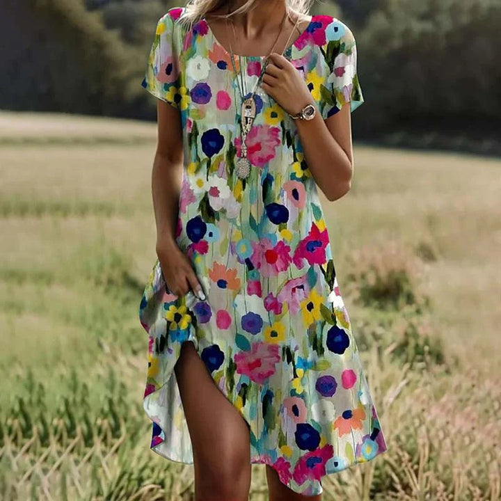 ADELAIDE™ - COLORFUL FLORAL DRESS