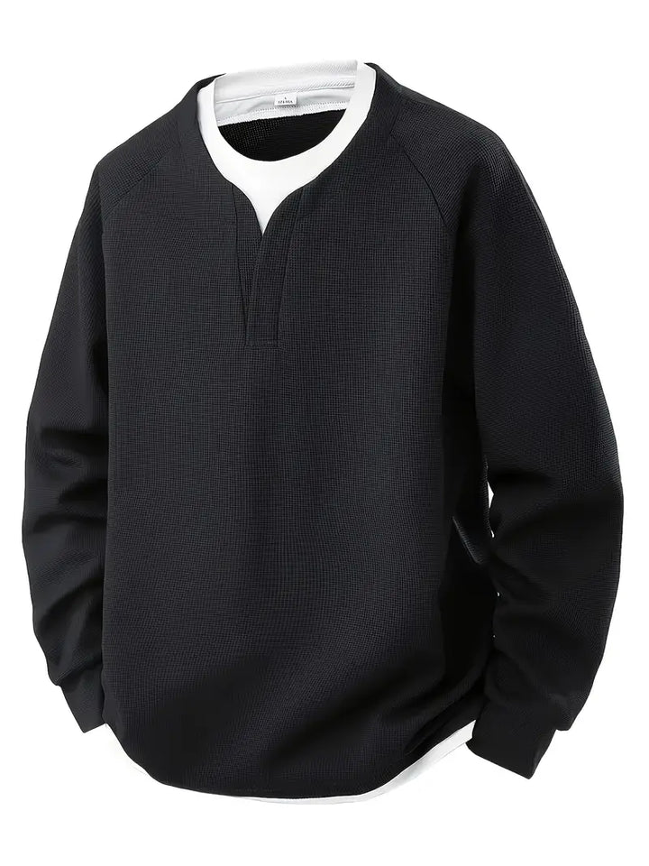 Easton™ - LAYERED LONG SLEEVE SWEATER WITH ELEVATED STYLE