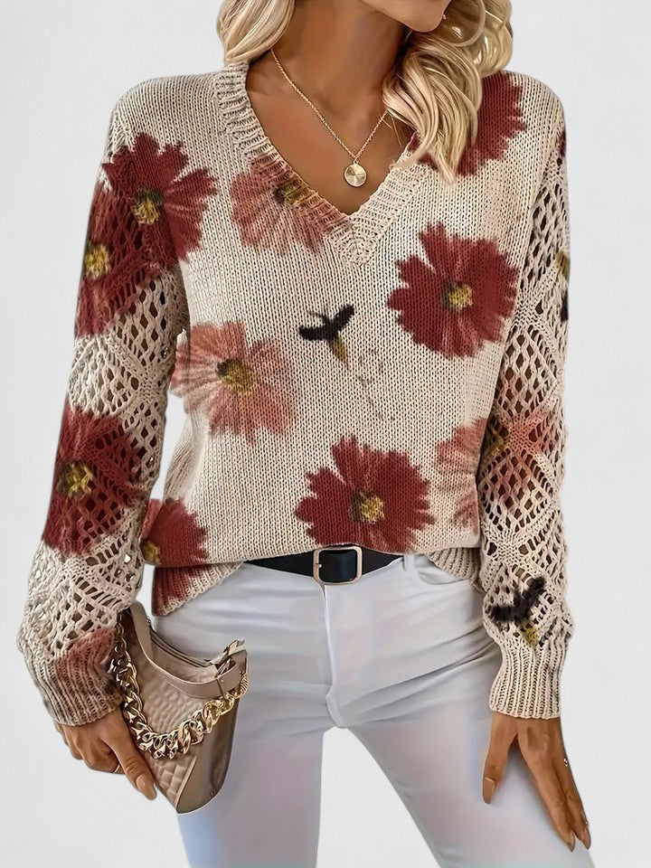 Sadie™ - ELEGANT SWEATER WITH FLORAL PATTERN