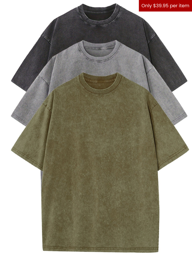 ESSENTIA™ - RELAXED COTTON TEE SET - ( 3 PACK )