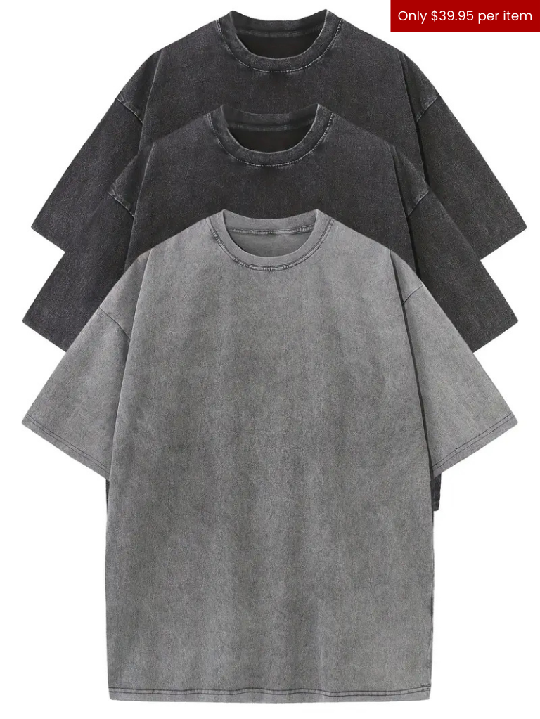 ESSENTIA™ - RELAXED COTTON TEE SET - ( 3 PACK )
