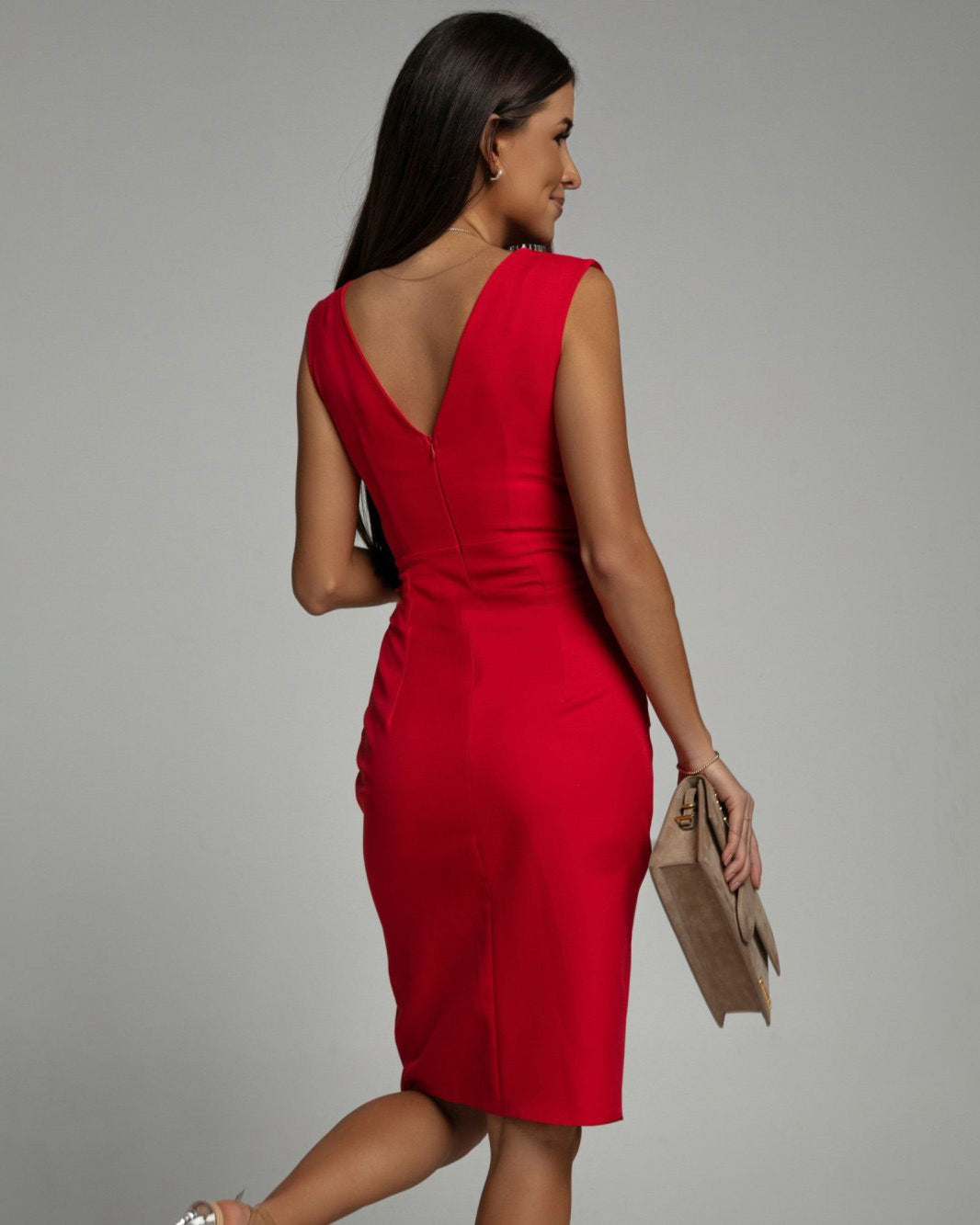 Florine™ - ELEGANT DRESS WITH V-NECKLINE AND SLIT