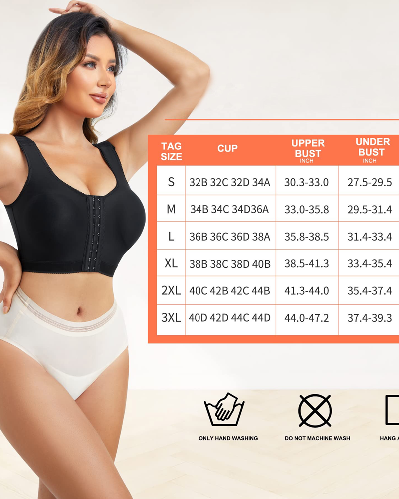Postea™ – BUTTON-UP POST-OP SHAPEWEAR BRA
