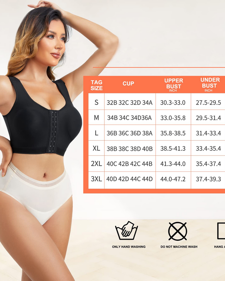 Postea™ – BUTTON-UP POST-OP SHAPEWEAR BRA