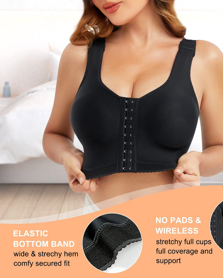 Postea™ – BUTTON-UP POST-OP SHAPEWEAR BRA