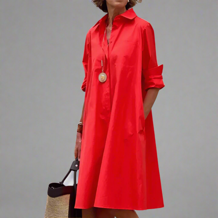 Sandrine™ - RELAXED ELEGANT POLO DRESS
