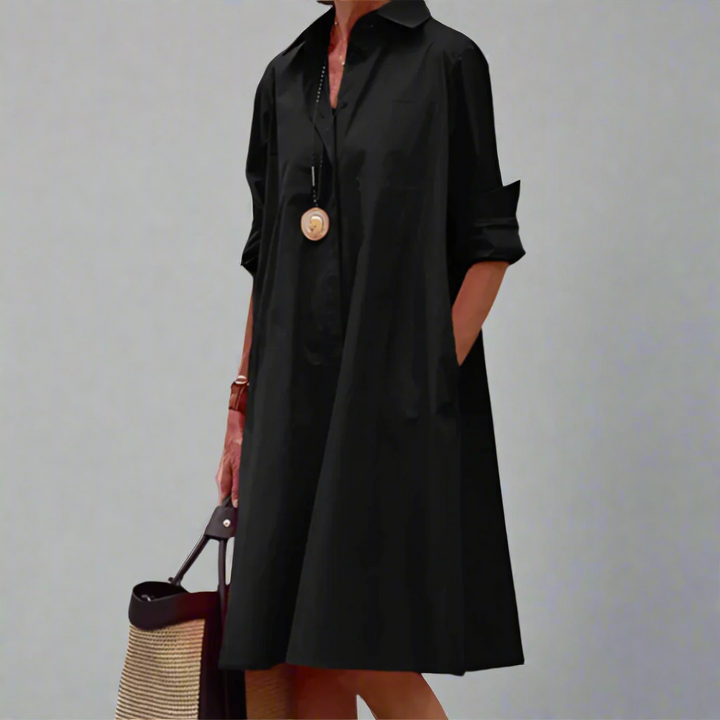 Sandrine™ - RELAXED ELEGANT POLO DRESS