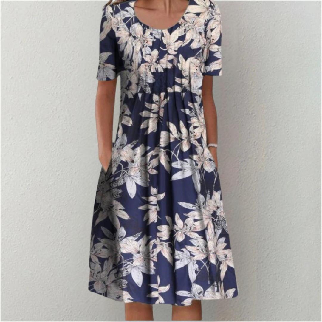 Maddison™ - STYLISH CASUAL FLORAL DRESS WITH POCKETS
