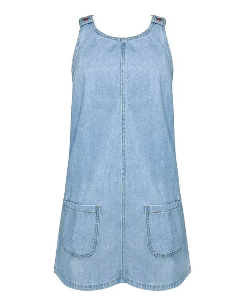 Imani™ - FLATTERING CUT DENIM DRESS