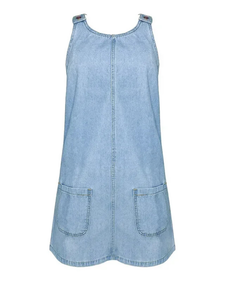 Imani™ - FLATTERING CUT DENIM DRESS