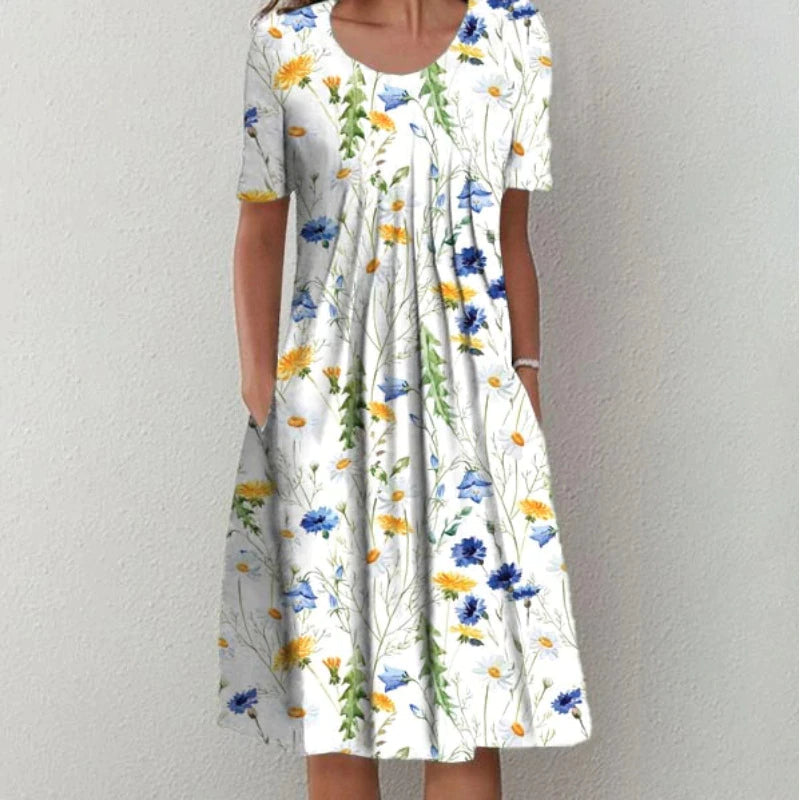 Maddison™ - STYLISH CASUAL FLORAL DRESS WITH POCKETS