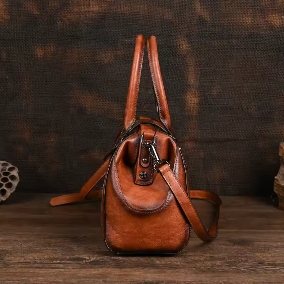 Liora™ - HAND BAG IN PREMIUM WITH FLORAL ENGRAVING