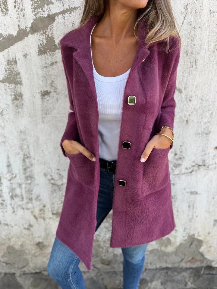Ember™ - STYLISH SINGLE-BREASTED COAT WITH LAPELS