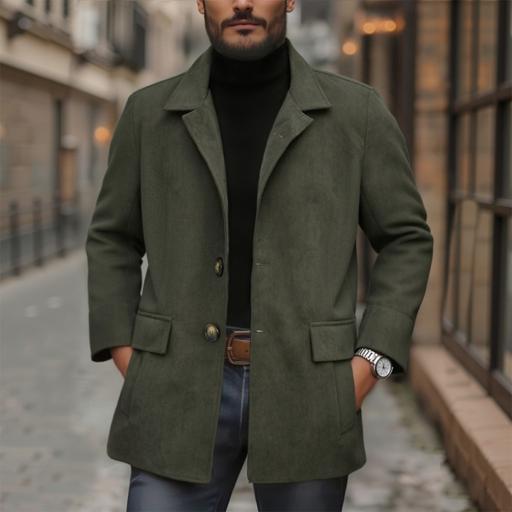 Lennox™ - VINTAGE SLIM FIT COAT WITH STAND COLLAR