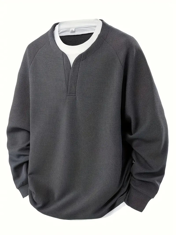 Easton™ - LAYERED LONG SLEEVE SWEATER WITH ELEVATED STYLE