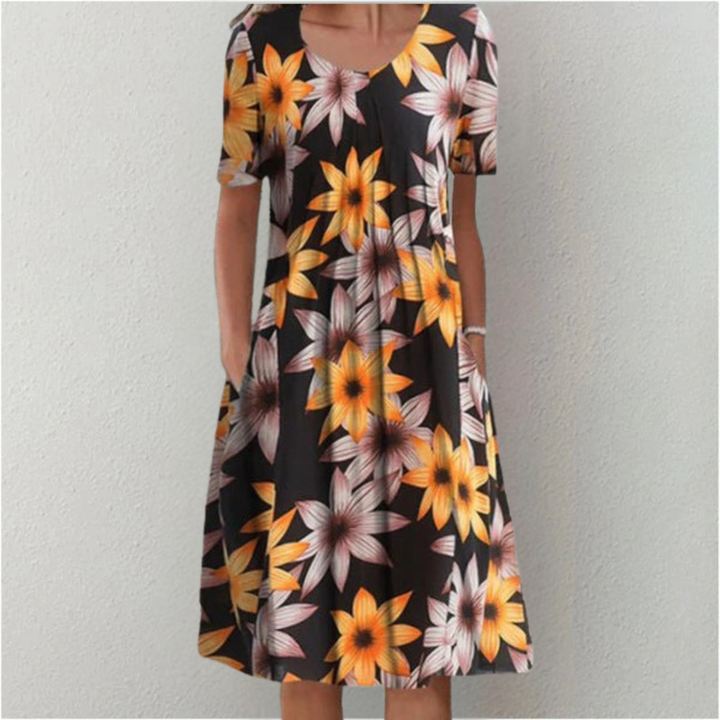 Maddison™ - STYLISH CASUAL FLORAL DRESS WITH POCKETS