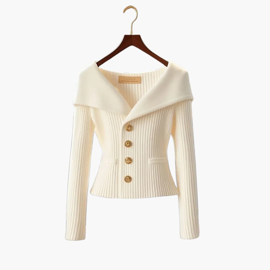 KIM™ - RIBBED BUTTON-UP CARDIGAN