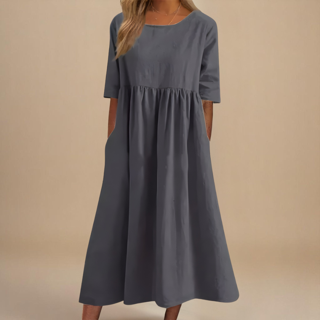 Sofia™ - FLATTERING COTTON DRESS WITH ELEGANT SILHOUETTE