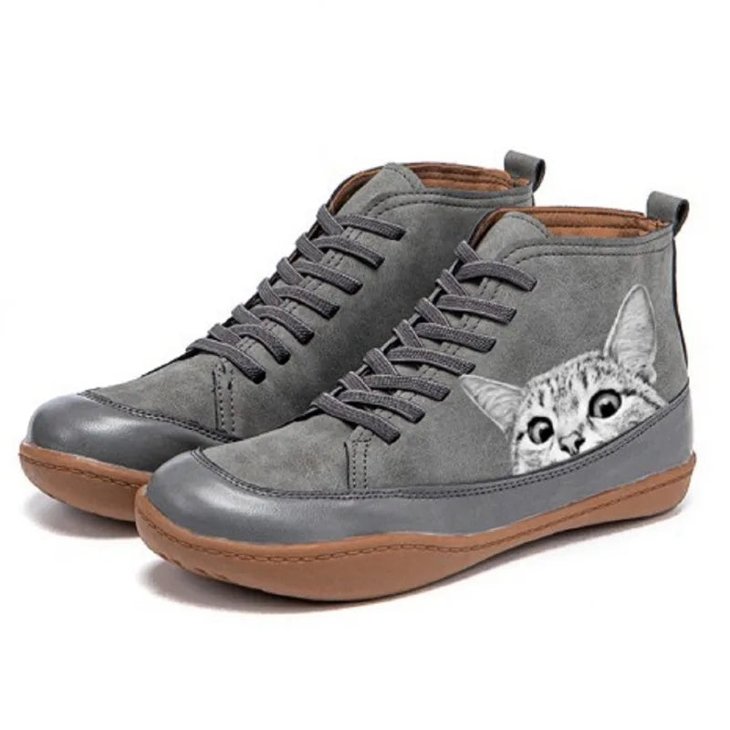 Vaenya™ - STYLISH ANKLE BOOTS WITH CAT-THEMED DESIGN
