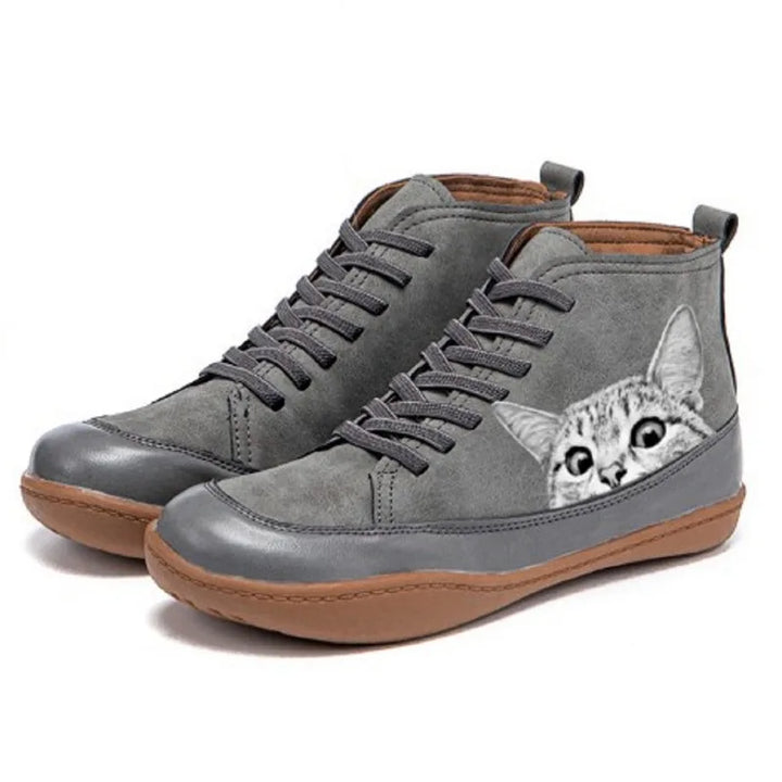 Vaenya™ - STYLISH ANKLE BOOTS WITH CAT-THEMED DESIGN