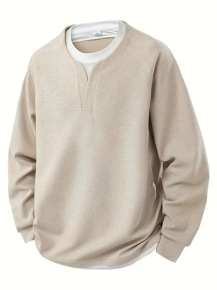 Easton™ - LAYERED LONG SLEEVE SWEATER WITH ELEVATED STYLE