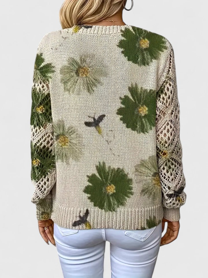 Sadie™ - ELEGANT SWEATER WITH FLORAL PATTERN