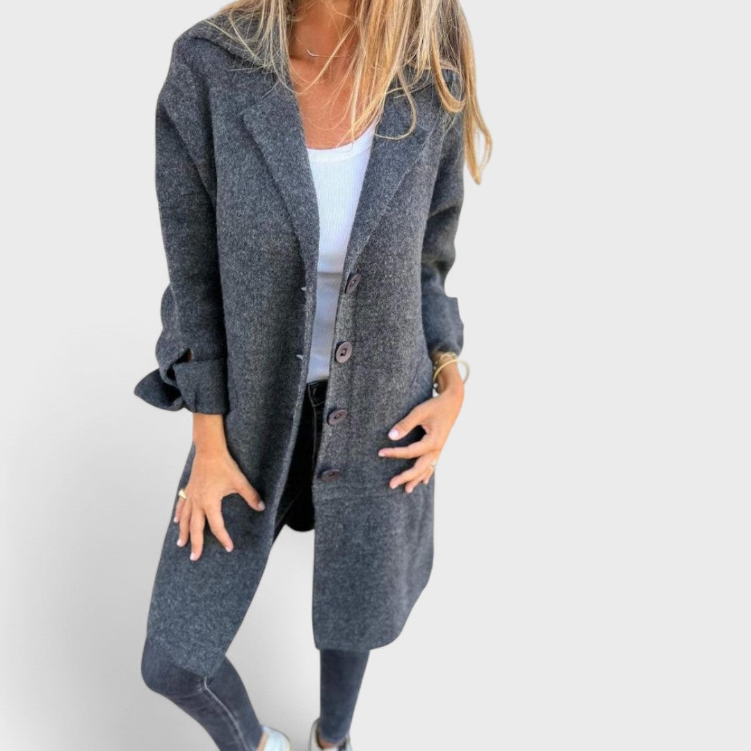 Mirel™ - ELEGANT LONG COAT WITH LAPELS