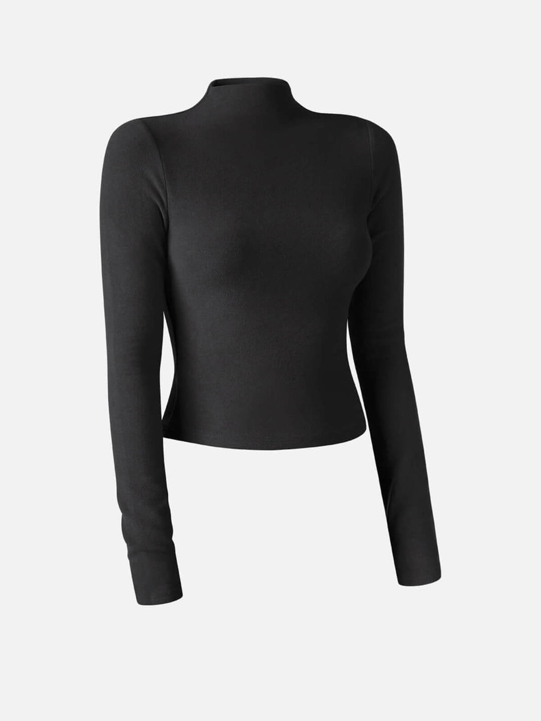 Solenne™ - STYLISH CROP TOP WITH MOCK NECK DESIGN