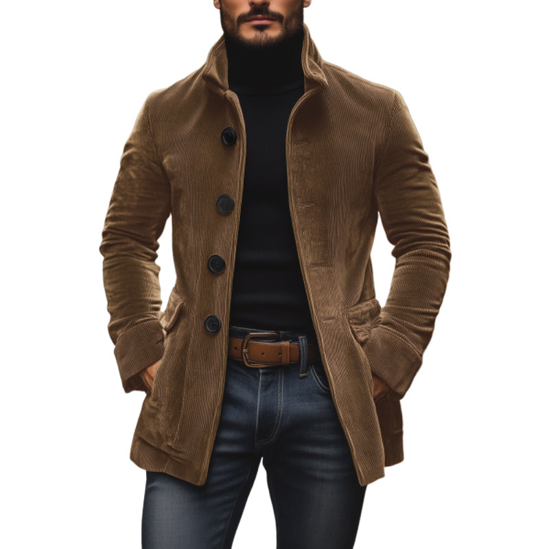 Lennox™ - VINTAGE SLIM FIT COAT WITH STAND COLLAR