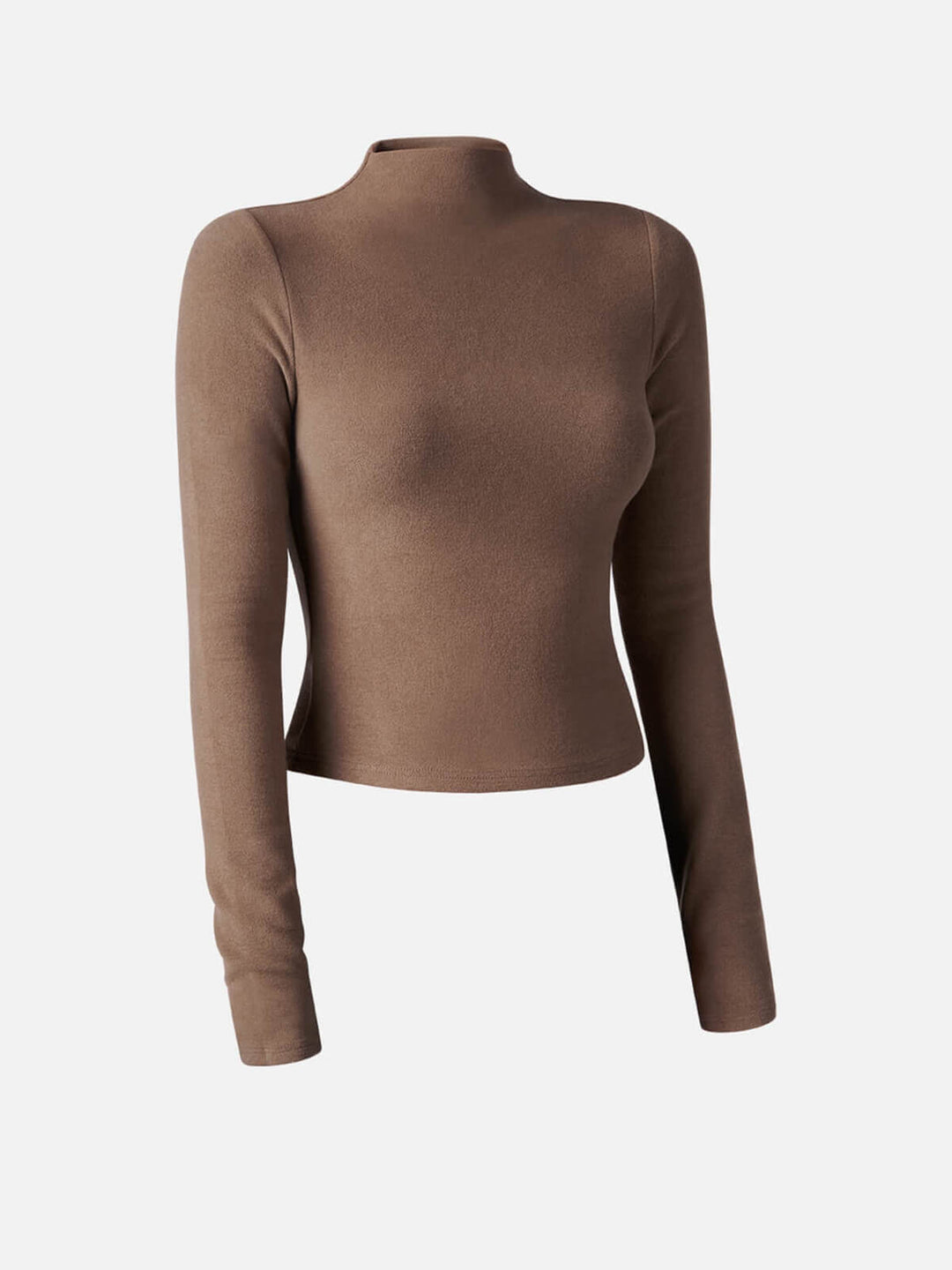 Solenne™ - STYLISH CROP TOP WITH MOCK NECK DESIGN