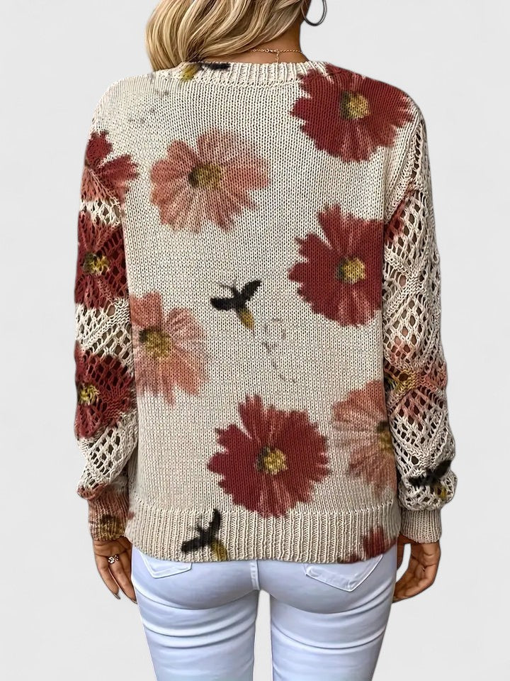 Sadie™ - ELEGANT SWEATER WITH FLORAL PATTERN