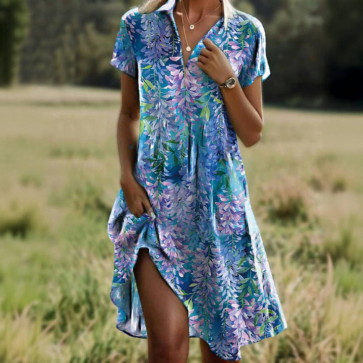 Amalfi™ - ELEGANT, FLOWY DRESS WITH VIBRANT PATTERN